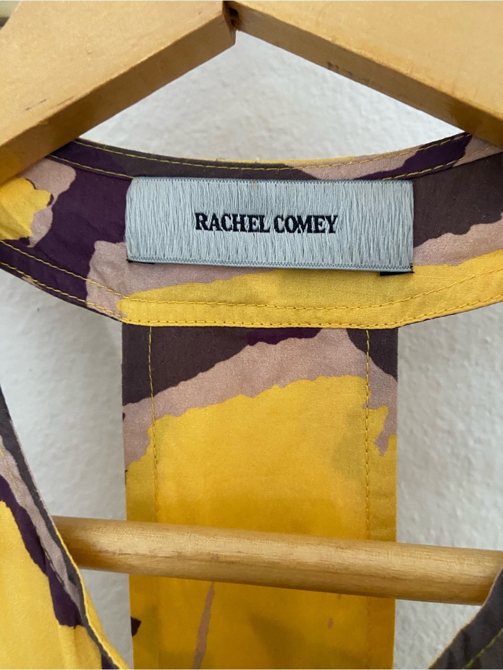 Rachel Comey Misty Dress Strokes Poplin Zip Front Tiered Maxi Cotton 8 - Picture 6 of 9